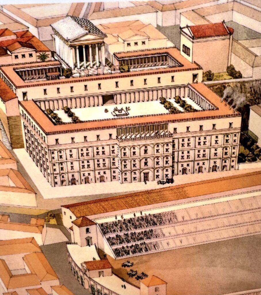 photograph of a model of what it once looked like