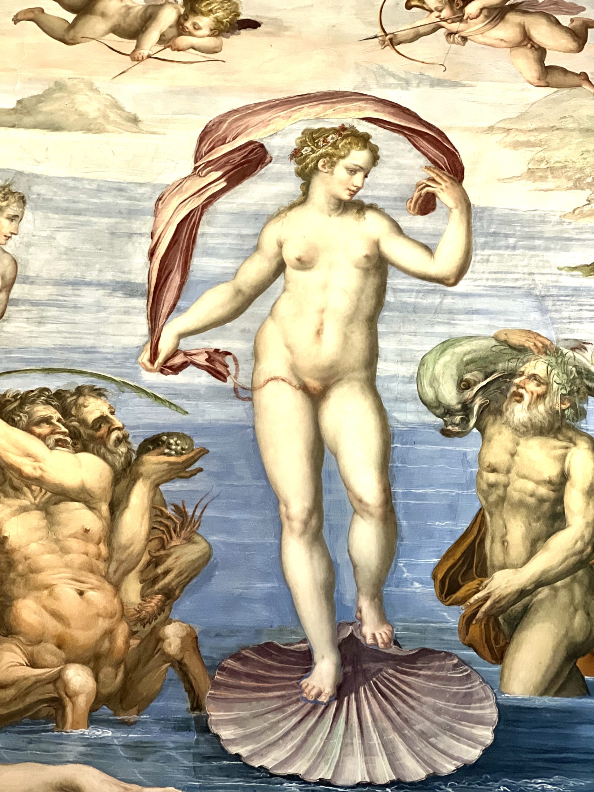 fresco of the birth of Venus in the Room of the Elements