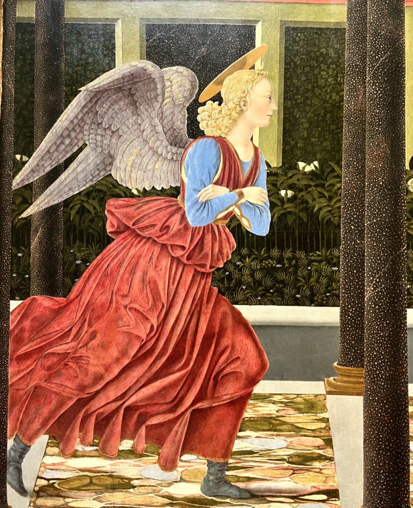 detail of Ghirlandaio Annunciation