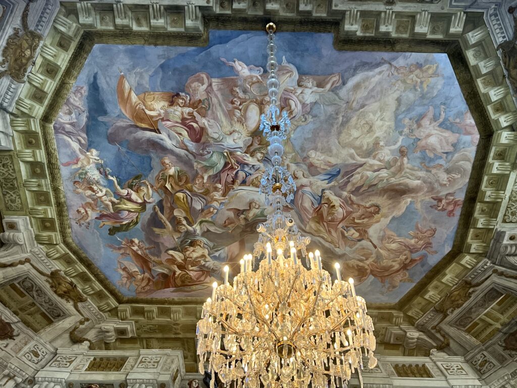 ceiling fresco by Carlo Carlone in the Marble Hall