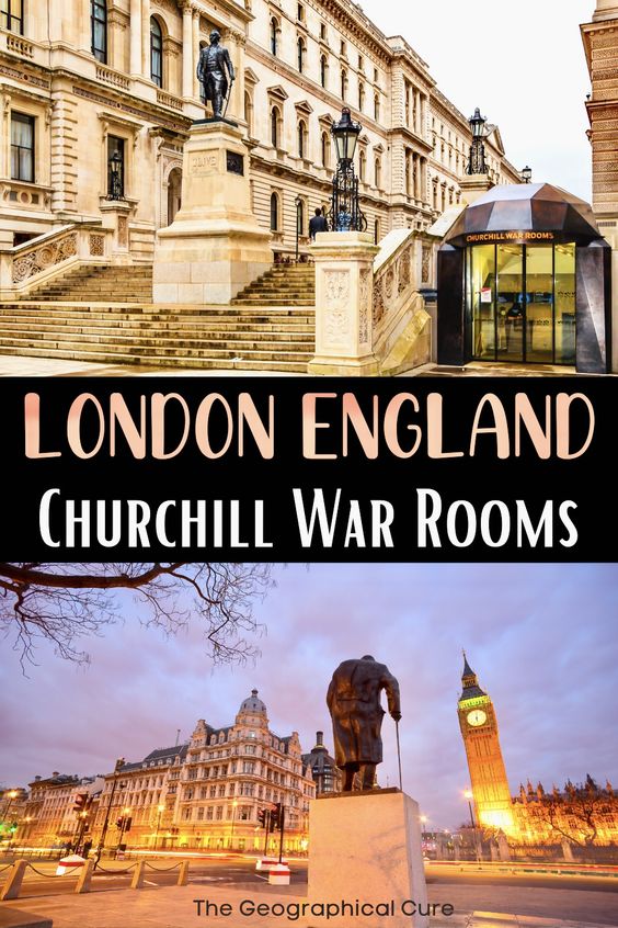 Pinterest pin for guide to the Churchill War Rooms

