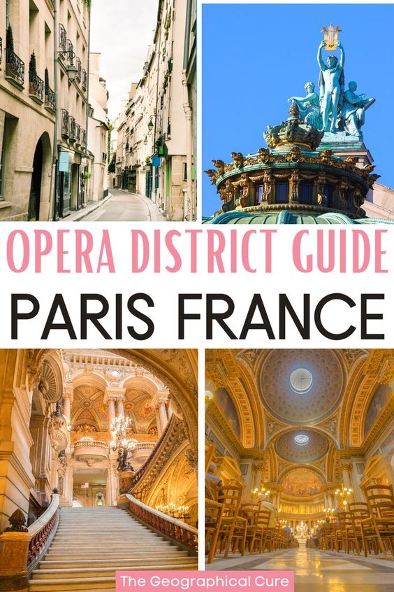 pin for attractions in Paris' Opera district