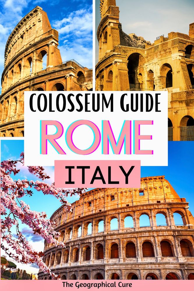 Pinterest pin for guider to the Colosseum