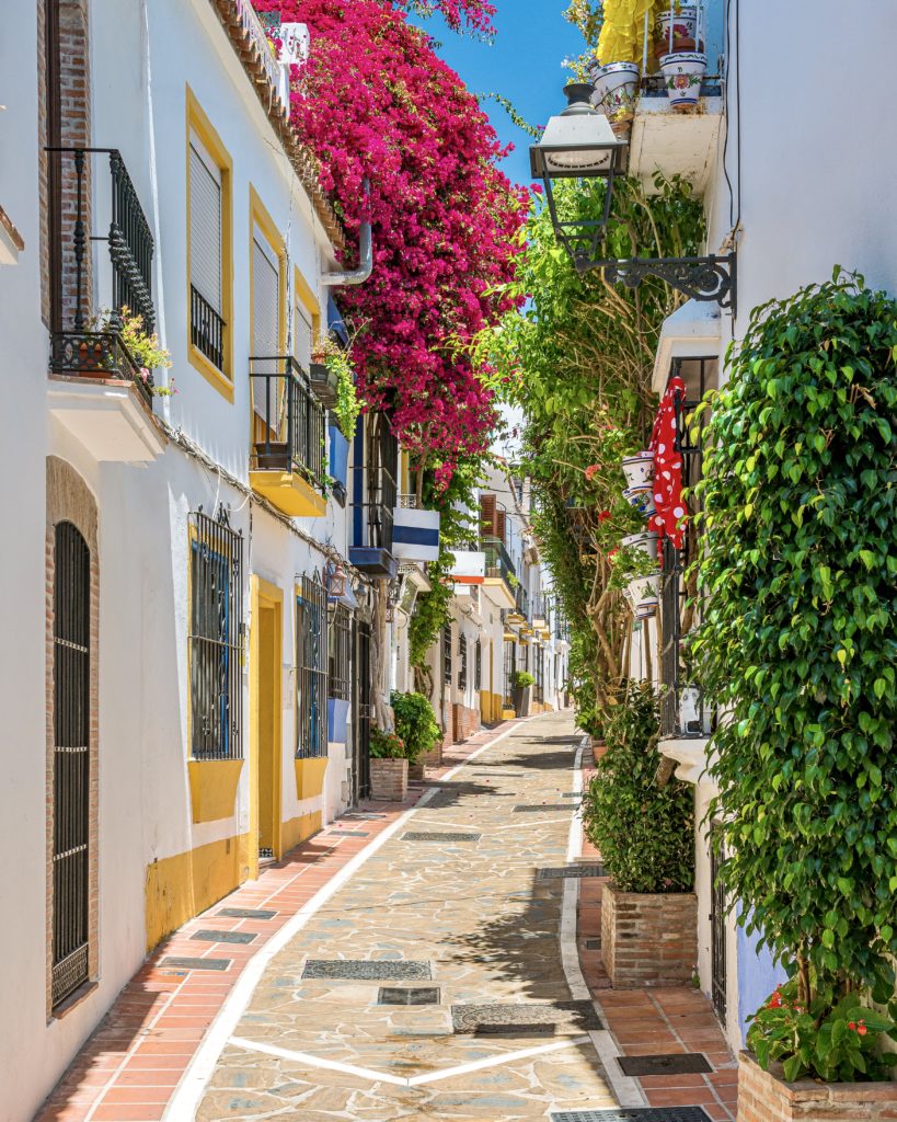 pretty lane in Marbella's old town