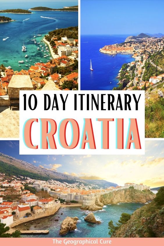 pin for 10 days in Croatia itinerary