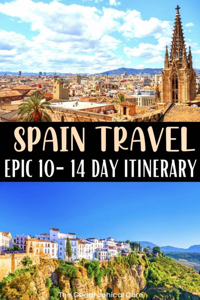 Pinterest pin for 10-14 days in Spain itinerary