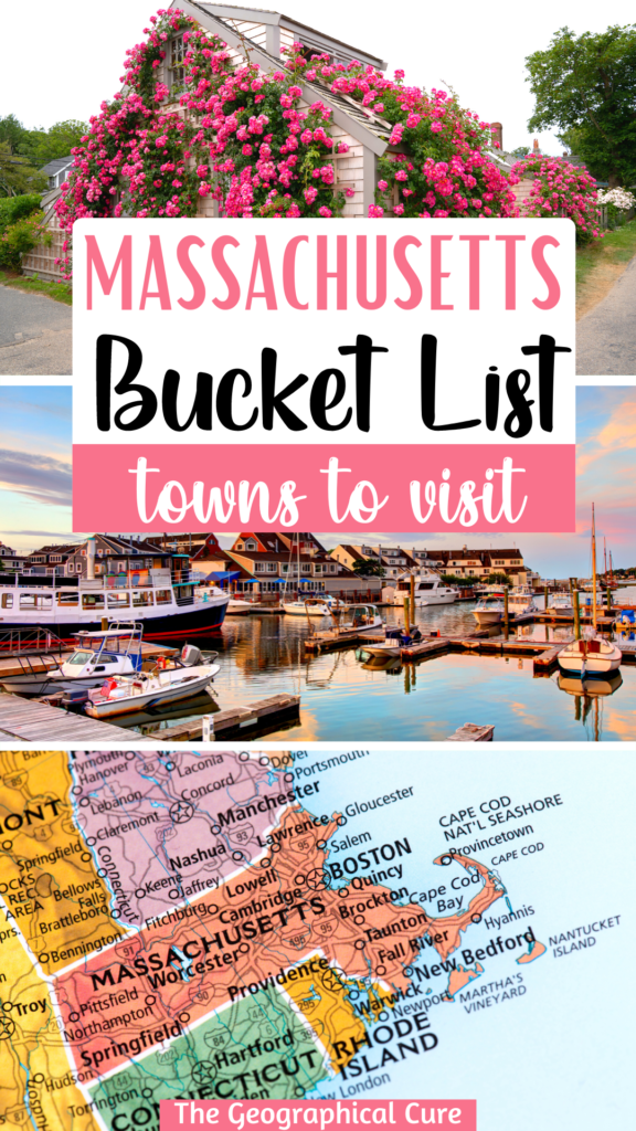Pinterest pin for best places to visit in Massachusetts