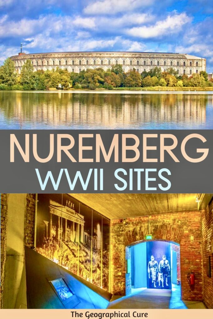 Pinterest pin for WWII and Third Reich sites in Nuremberg