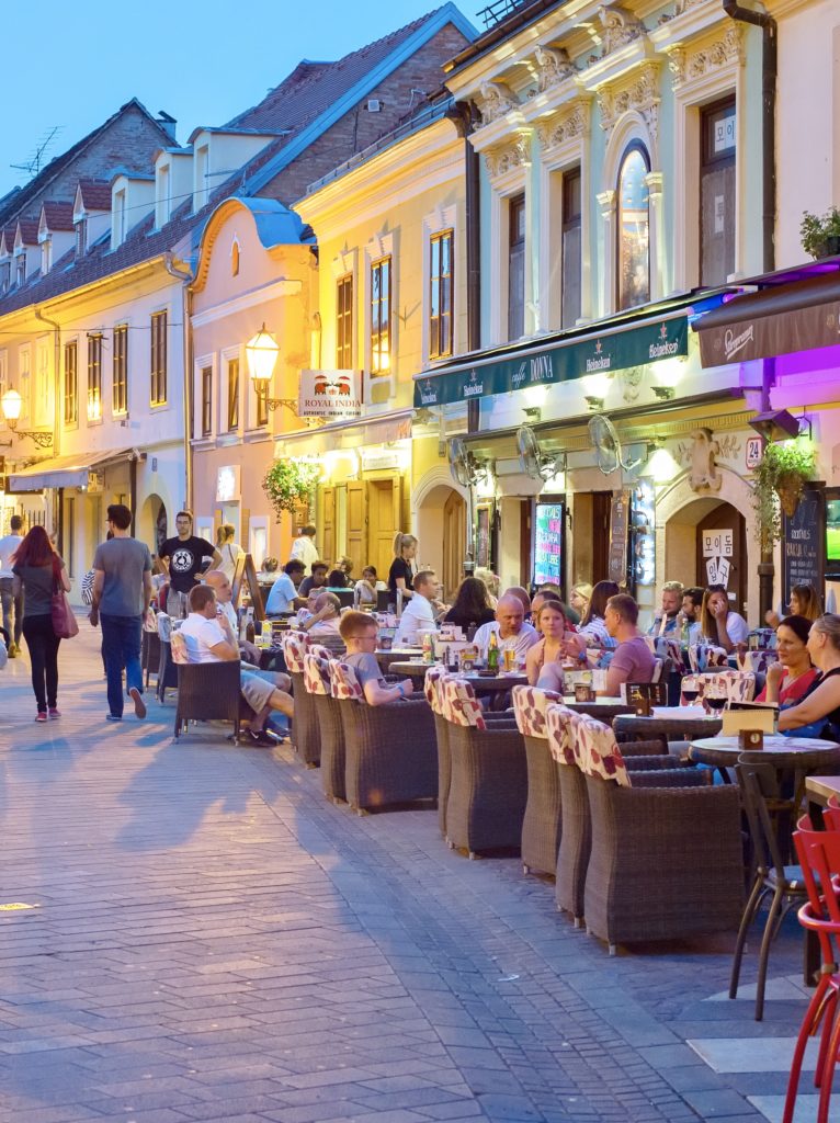 restaurants on Ivana Racica Street in Zagreb