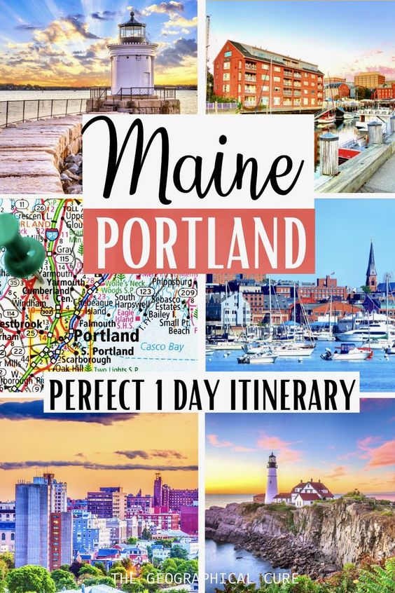 Pinterest pin for one day in Portland Maine itinerary