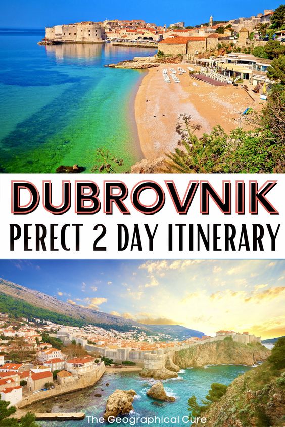 Pinterest pin for 2 days in Dubrovnik itinerary