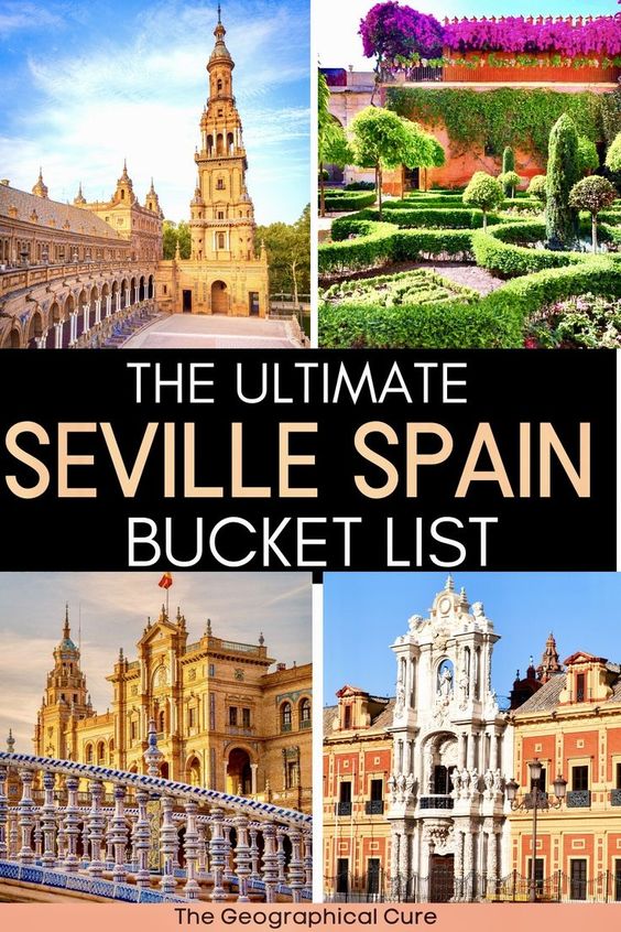 Pinterest pin for top attractions in Seville
