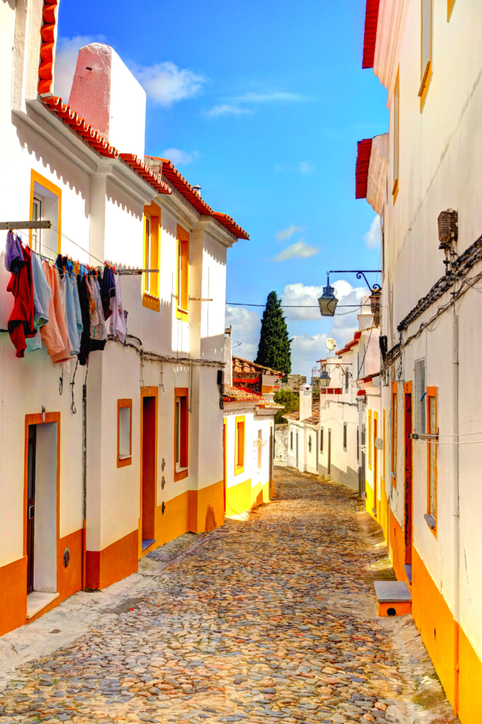 medieval street in Evora