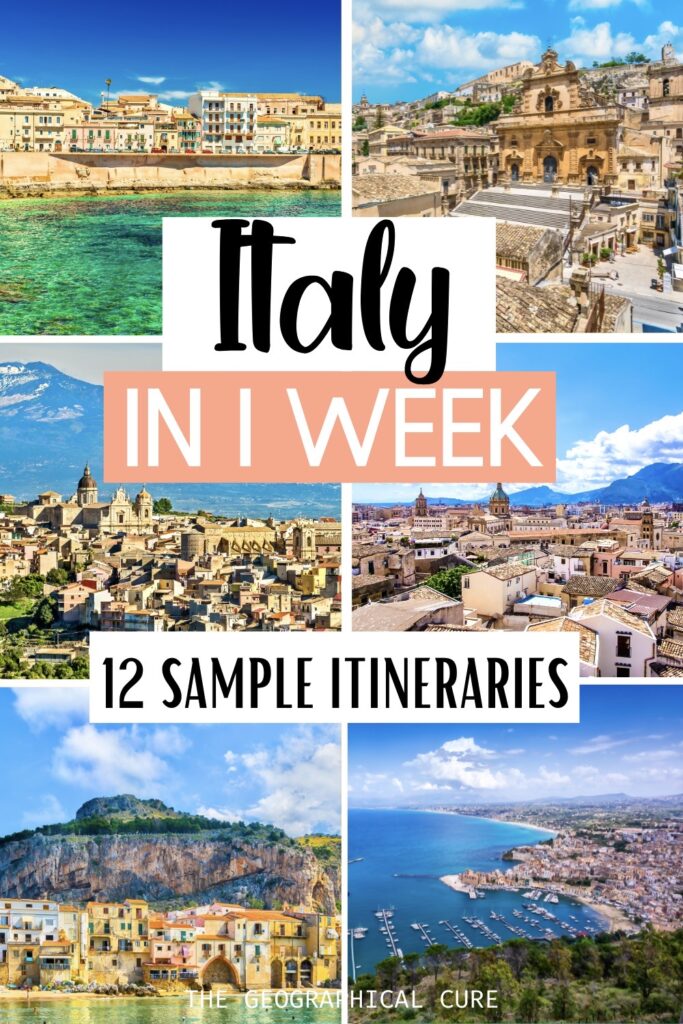 Pinterest pin for 1 week in Italy itineraries