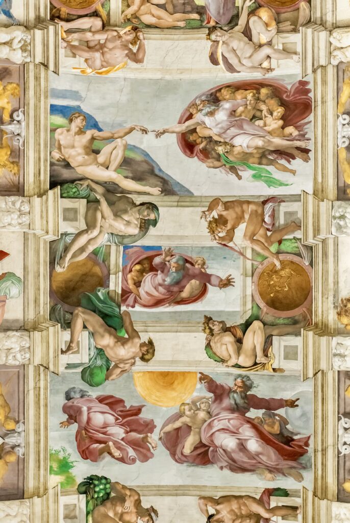 restored Sistine Chapel frescos
