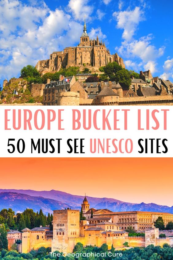 Pinterest pn for best UNESCO sites in Europe