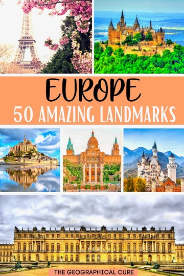 ultimate guide to 50 famous landmarks in Europe, for your Europe bucks list