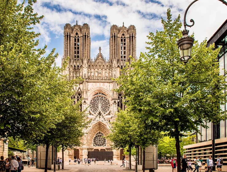 the UNESCO-listed Reims cathedral, one of Europe's most beautiful churches