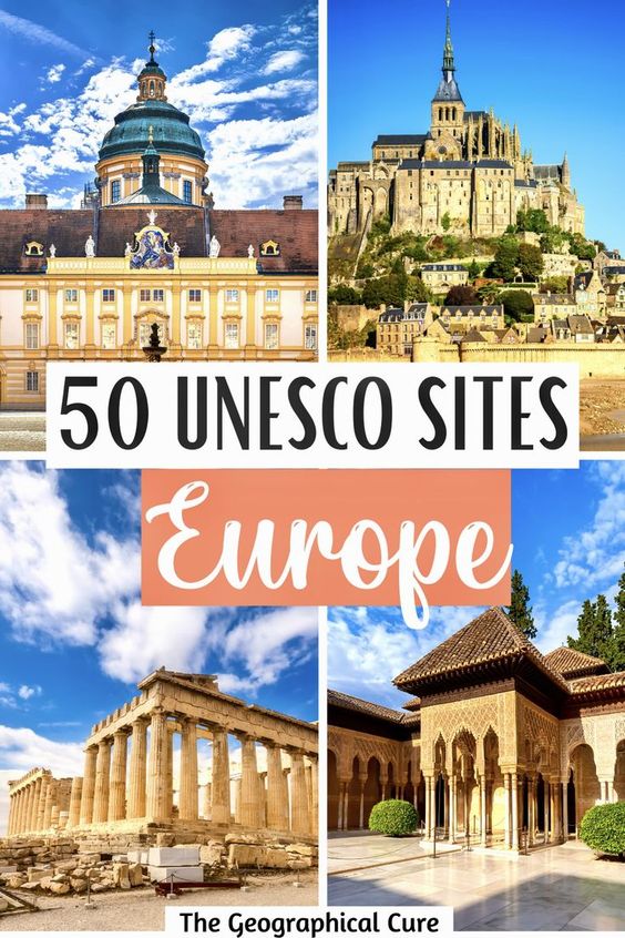 Pinterest pin for UNESCO sites in Europe