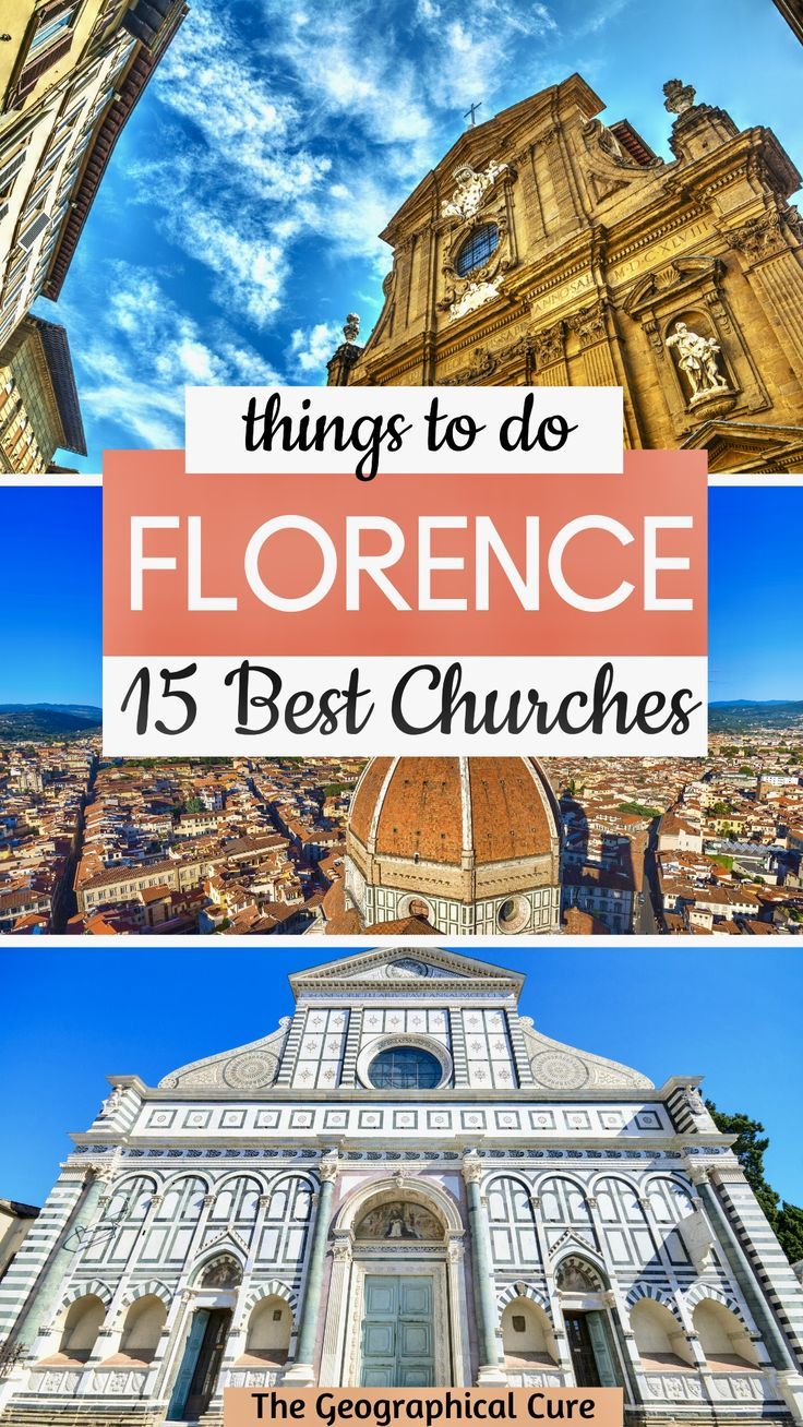 Pinterest pin graphic for best churches in Florence