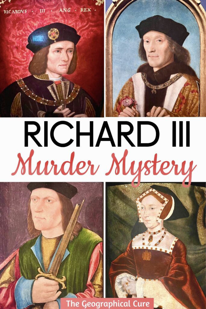 Pinterest pin for Richard III murder mystery