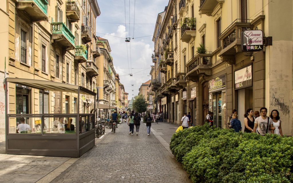 Brera district in Milan