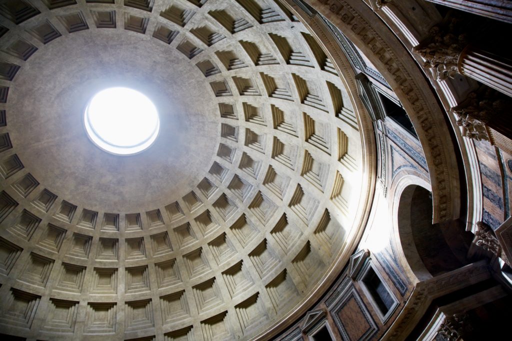 coffered ceiling of the Pantheon dome
