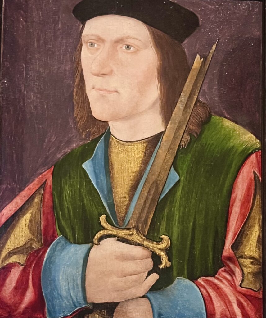 the Broken Sword portrait of Richard III — a Tudor era portrait inaccurately showing him with lopsided shoulders