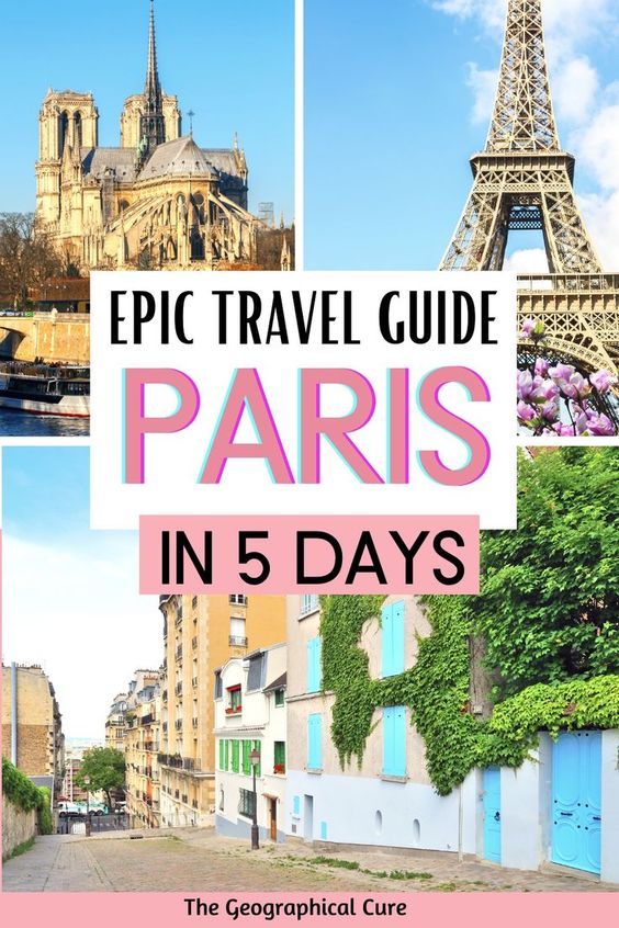 Pinterest pin for 5 days in Paris