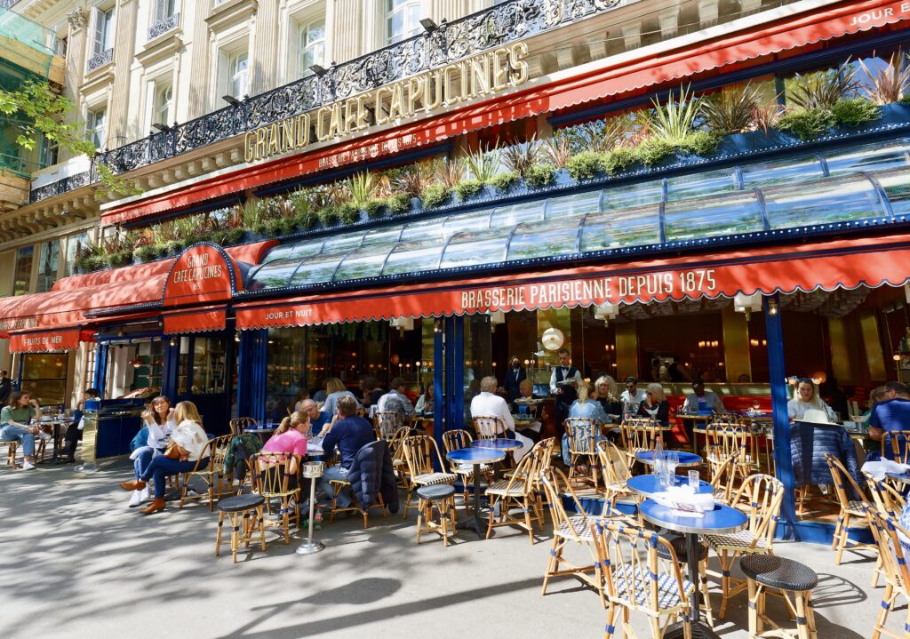 Le Grand Cafe Capucines, a famous brasserie on Grands Boulevards