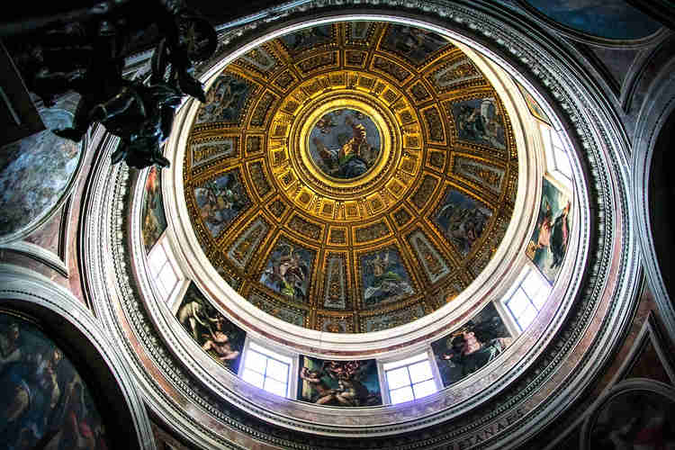 Raphael designed dome of the Chigi Chapel