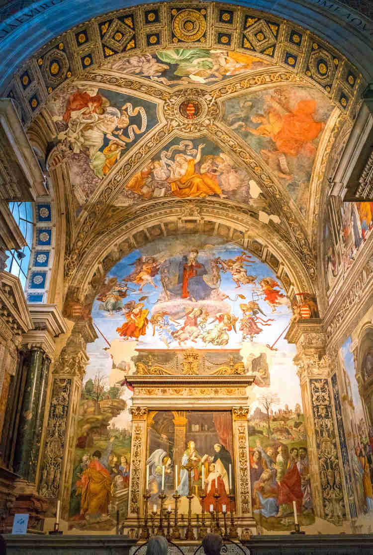 Lippi frescos in the Carafa Chapel