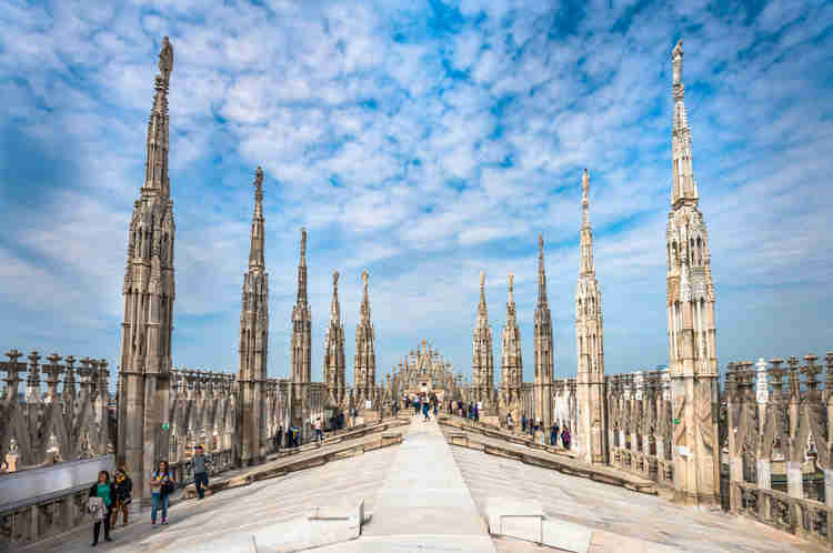 the Duomo rooftop terrace