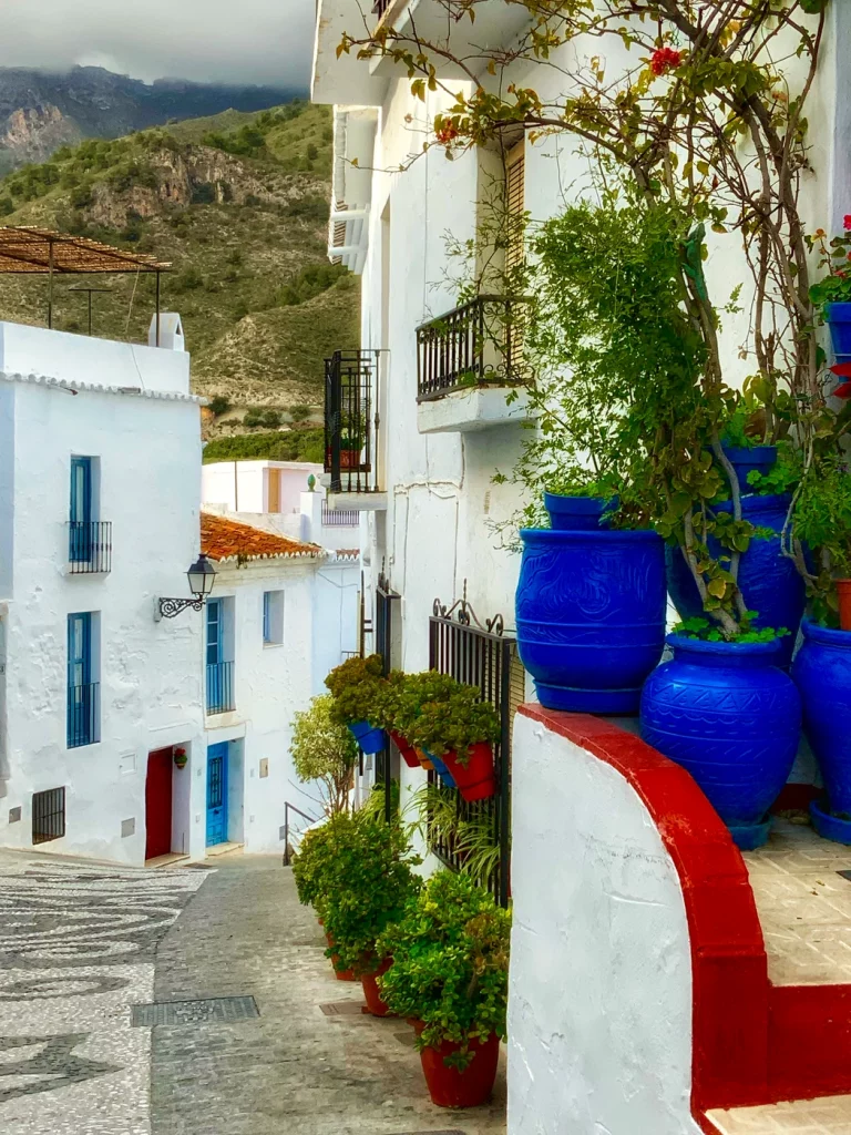 a pretty street in Frigiliana Spain