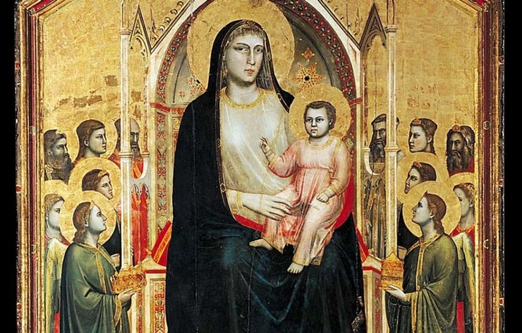 Giotto, The Ognissanti Madonna and Child Enthroned, 1306-10