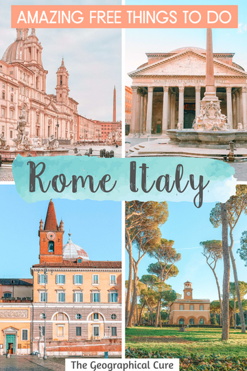 Pinterests pin graphic for guide to finding free art in Rome