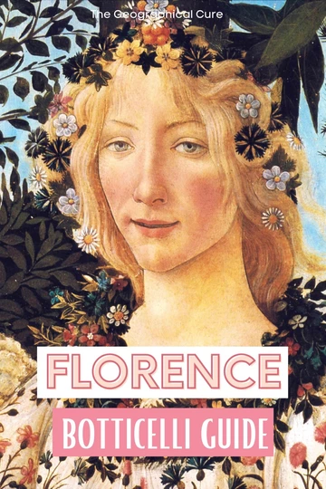 Pinterest pin for famous Botticelli paintings in Florence