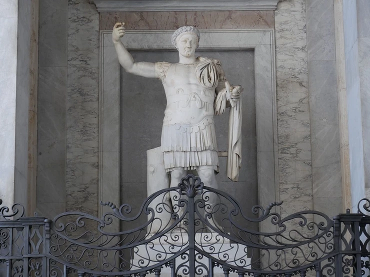 statue of Constantine in the vestibule