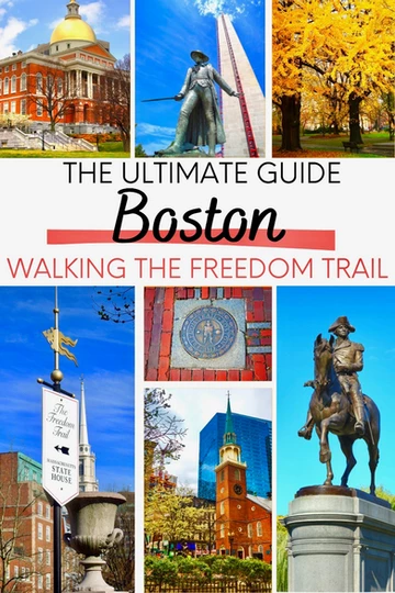 pin for guide to everything to see on the Freedom Trail in Boston