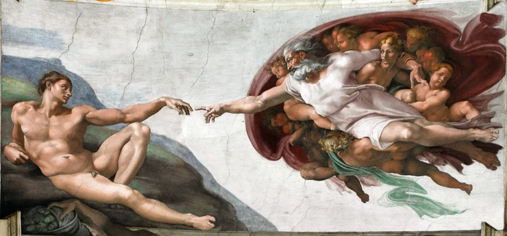 Creation of Adam, central panel of the Sistine Chapel ceiling