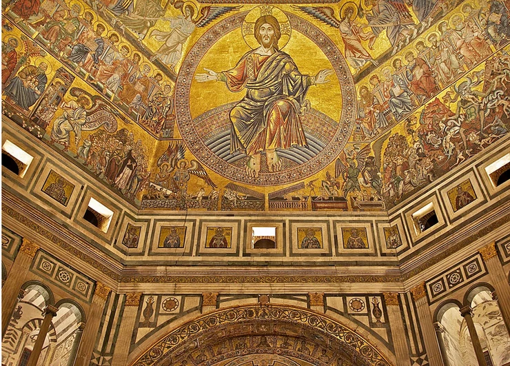 Judgment Day mosaics in the Florence Baptistery, 1225