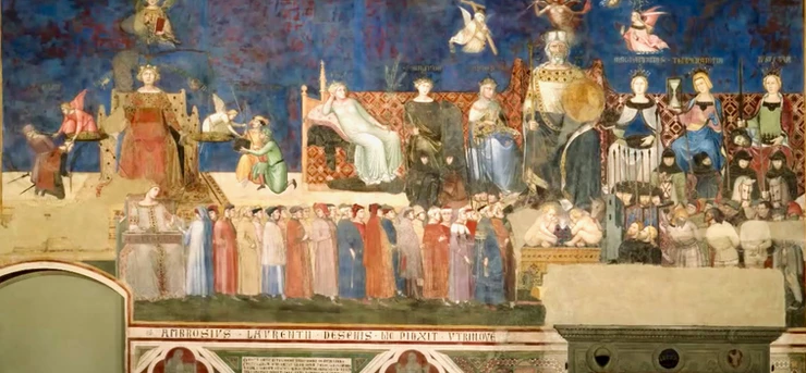 Lorenzetti's Allegory of Good and Bad Government, 1338