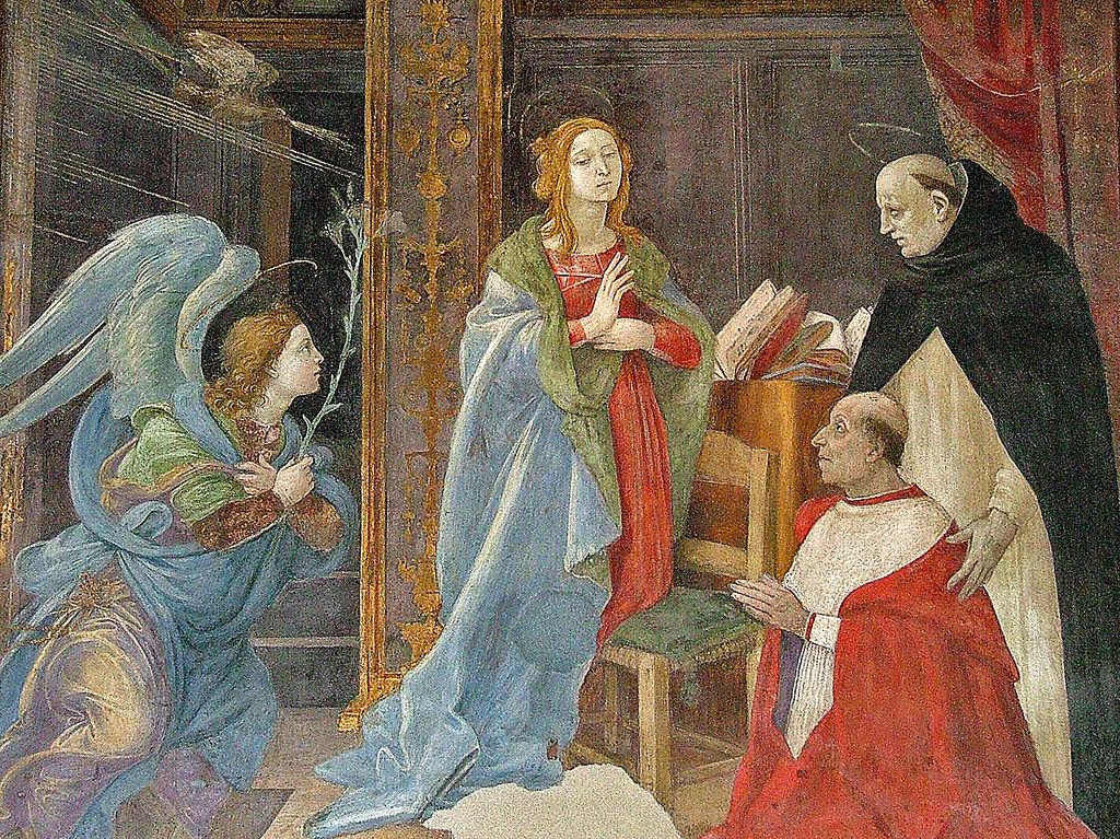 Lippi fresco, the Annunciation