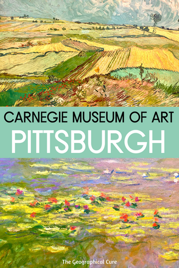 Pinterest pin for guide to Pittsburgh's Carnegie Museum