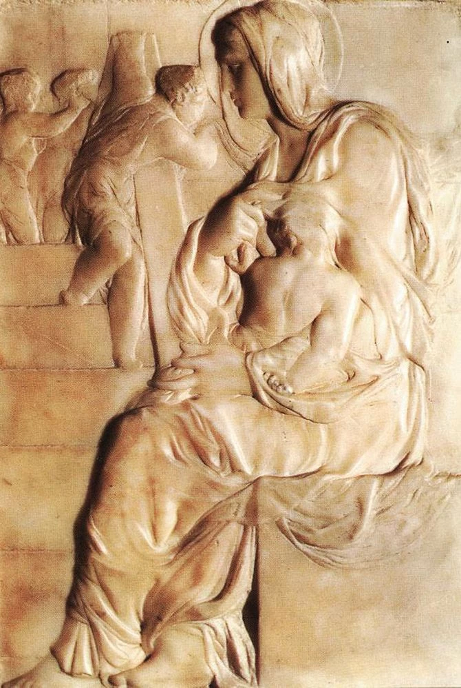 Michelangelo, relief Madonna of the Stairs, 1492