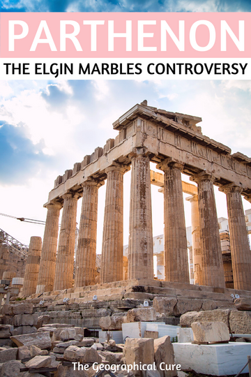 Pinterest pin for the case of the Elgin Marbles