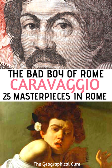 Pinterest pin for guide to Caravaggio's art in Rome