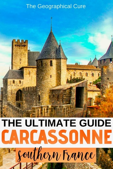 Pinterest pin for top attractions in Carcassonne France