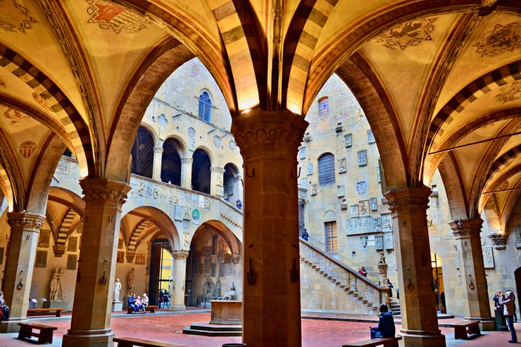 courtyard of the Bargello Museum, Florence's must see sculpture gallery
