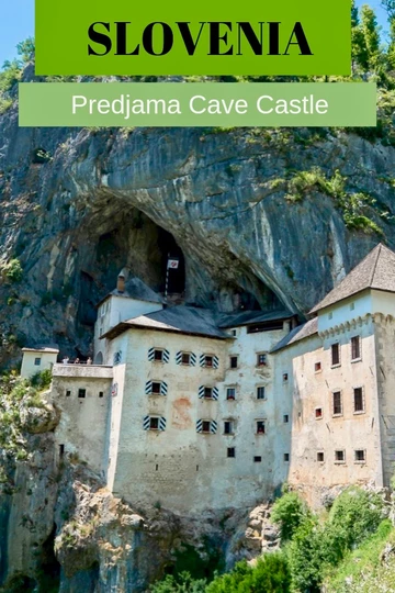 Pinterest pin for guide to Predjama Castle